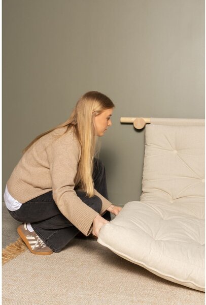 Kremowa sztruksowa rozkładana sofa 135 cm Hooked – Karup Design