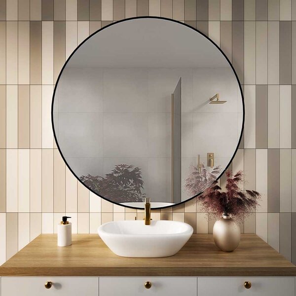 Lustro Tiny Border (z Ramą) 50 cm Biały