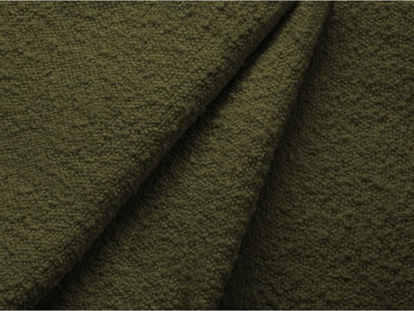Ciemnozielony rozkładany narożnik z materiału bouclé (prawostronny) Jodie – Micadoni Home