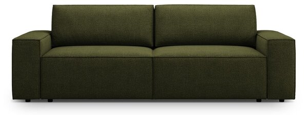 Ciemnozielona rozkładana sofa z materiału bouclé 247 cm Jodie – Micadoni Home