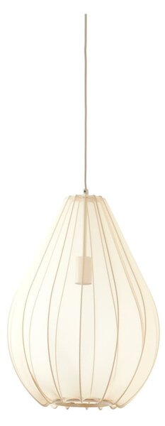 Beżowa lampa wisząca z tekstylnym kloszem ø 38 cm Itela – Light & Living