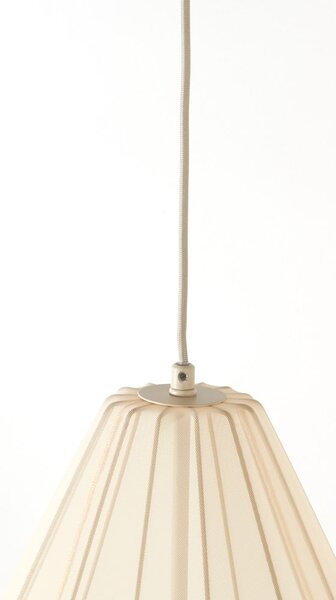 Beżowa lampa wisząca z tekstylnym kloszem ø 38 cm Itela – Light & Living