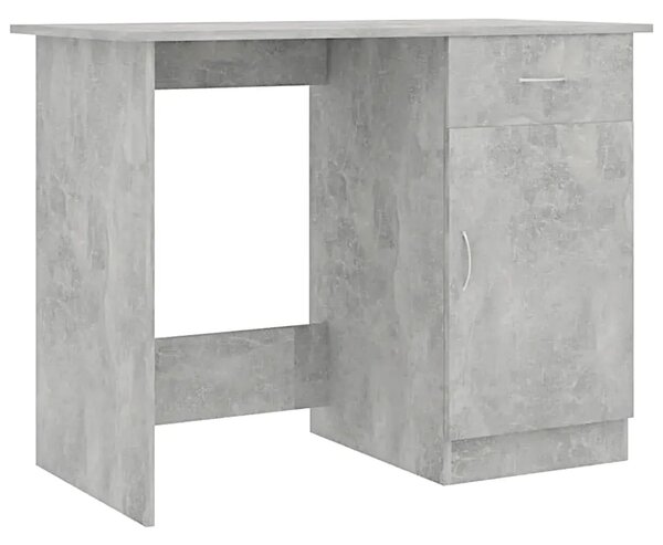 Szare biurko z szafką beton H7-Z12