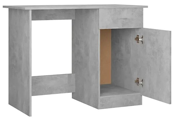 Szare biurko z szafką beton H7-Z12