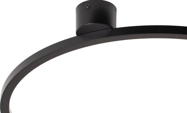 Lampa sufitowa LED Saturno Milagro Lighting, czarny, salon / jadalnia, aluminium, nowoczesny