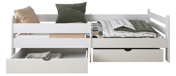 Łóżko dziecięce 200x90 LUNO - Białe