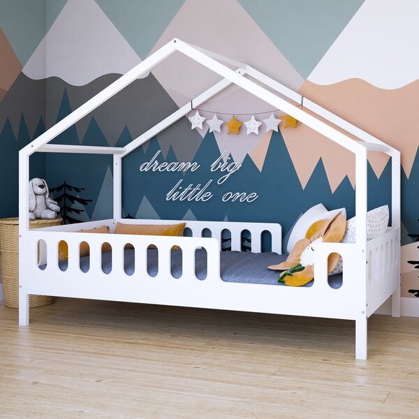 Łóżko dziecięce MINI HOME 160x80 - Białe