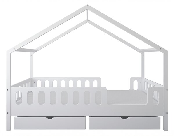 Łóżko dziecięce MINI HOME 160x80 - Białe