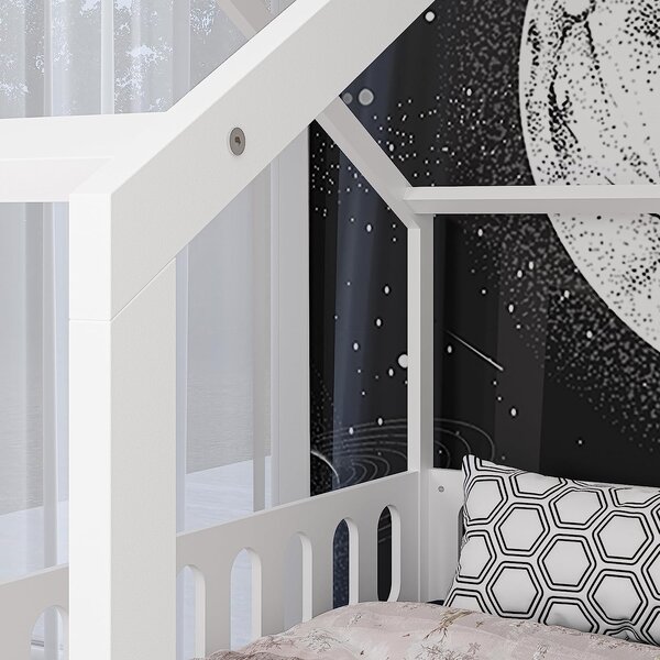 Łóżko dziecięce MINI HOME 160x80 - Białe