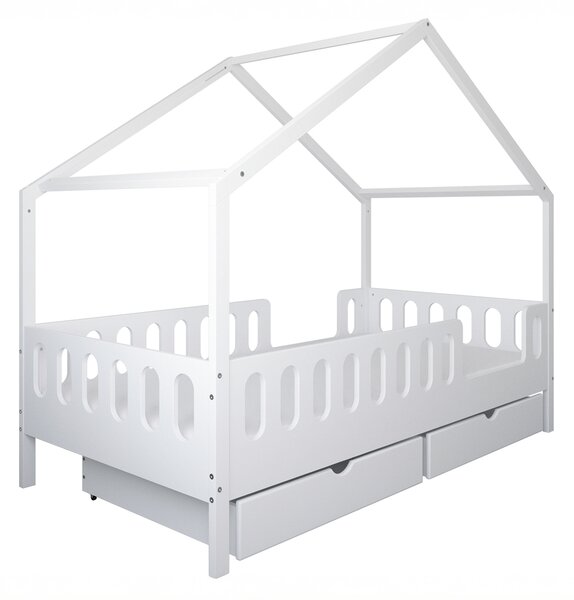 Łóżko dziecięce MINI HOME 160x80 - Białe