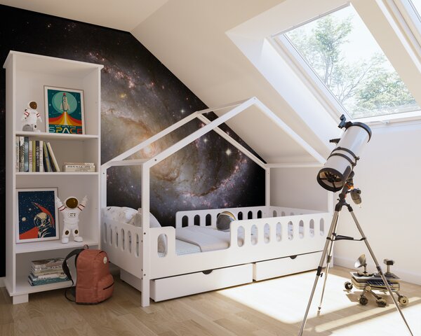 Łóżko dziecięce MINI HOME 160x80 - Białe