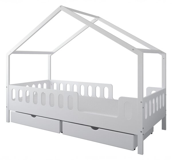 Łóżko dziecięce MINI HOME 160x80 - Białe