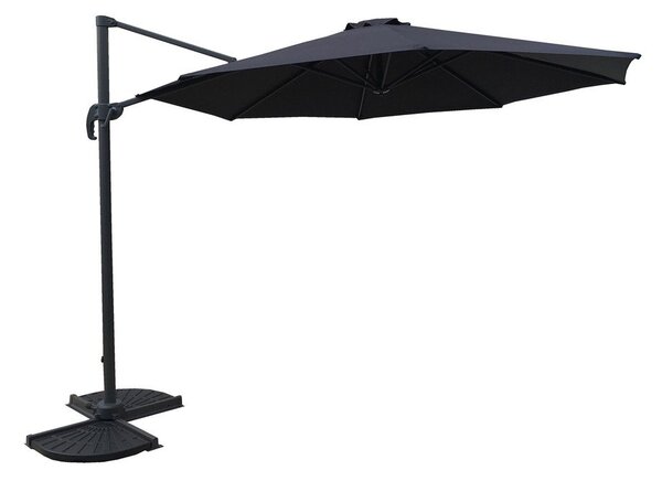 Szary parasol ogrodowy 300x300 cm Deluxe – Garden Pleasure
