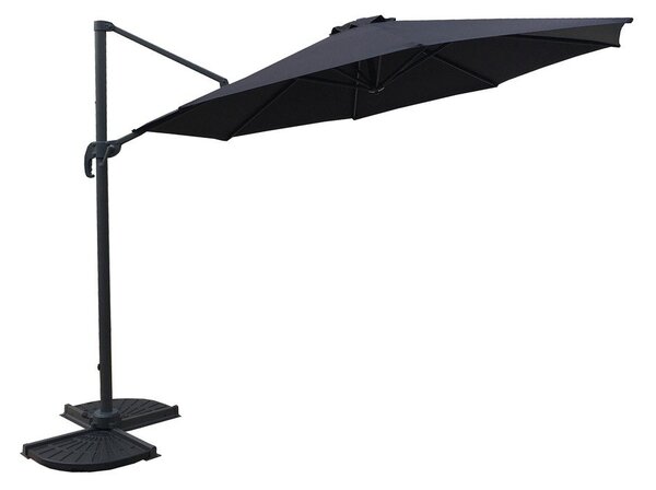 Szary parasol ogrodowy 300x300 cm Deluxe – Garden Pleasure
