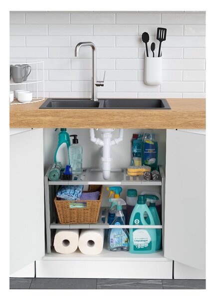 Półki do szafki pod zlewem z regulowaną szerokością Compactor Expandable Shelf