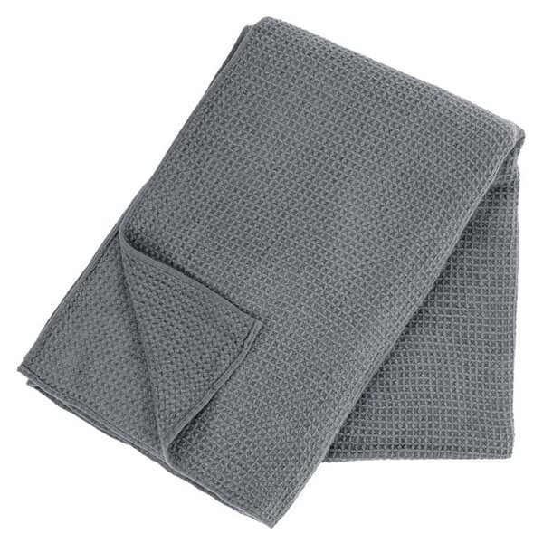 Szara narzuta Tiseco Home Studio Mini Waffle, 130x170 cm