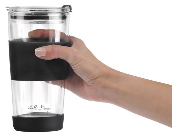 Czarny kubek termiczny 600 ml Fuori – Vialli Design