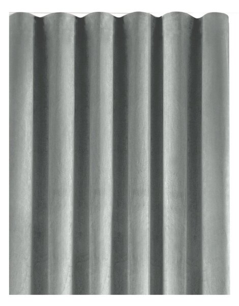 Szara aksamitna zasłona częściowo zaciemniająca (dimout) 200x250 cm Velto – Filumi