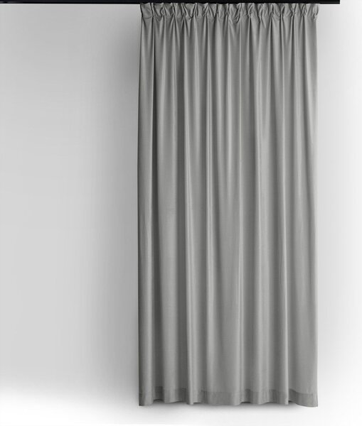 Szara aksamitna zasłona częściowo zaciemniająca (dimout) 200x250 cm Velto – Filumi