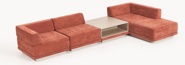 Narożna sofa modułowa ze stolikiem kawowym Colin (4-osobowa)
