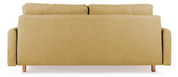 Żółta sofa rozkładana Bonami Selection Pop