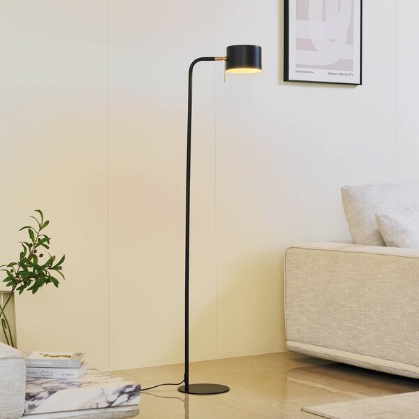 Lampa stojąca Kaida Lindby, czarny, salon / jadalnia, metal, nowoczesny