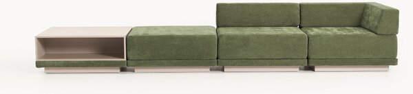 Sofa modułowa ze stolikiem kawowym i pufem Colin (4-osobowa)
