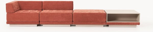 Sofa modułowa ze stolikiem kawowym i pufem Colin (4-osobowa)