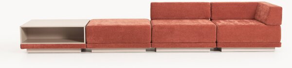 Sofa modułowa ze stolikiem kawowym i pufem Colin (4-osobowa)