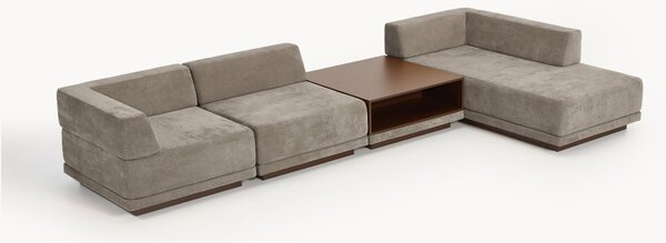 Narożna sofa modułowa ze stolikiem kawowym Colin (4-osobowa)
