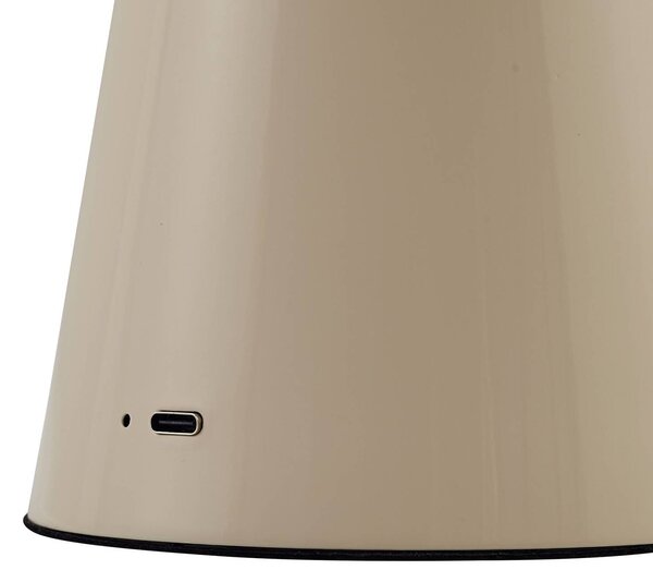 Lampa stołowa LED Nevijo Lindby, możliwość ściemniania, kremowy / amber, salon / jadalnia, metal, nowoczesny
