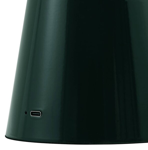 Lampa stołowa LED Nevijo Lindby, możliwość ściemniania, zielony, salon / jadalnia, metal, nowoczesny
