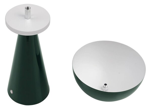 Lampa stołowa LED Nevijo Lindby, możliwość ściemniania, zielony, salon / jadalnia, metal, nowoczesny