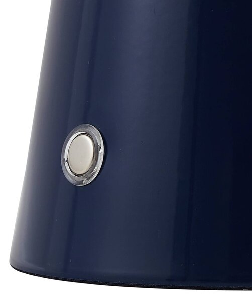 Lampa stołowa LED Nevijo Lindby, możliwość ściemniania, niebieski, salon / jadalnia, metal, nowoczesny