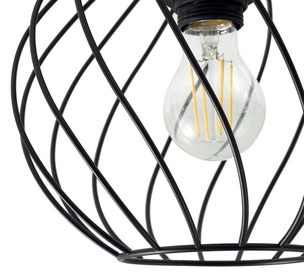 Lampa sufitowa Danika Lindby, możliwość ściemniania, czarny, salon / jadalnia, metal, nowoczesny