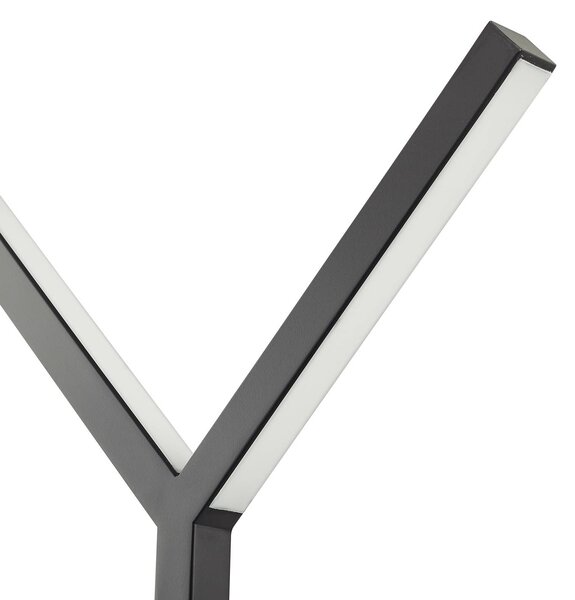 Lampa stojąca LED Ilian Lucande, możliwość ściemniania, czarny, salon / jadalnia, metal, nowoczesny