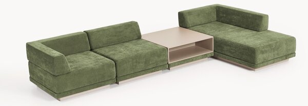 Narożna sofa modułowa ze stolikiem kawowym Colin (4-osobowa)