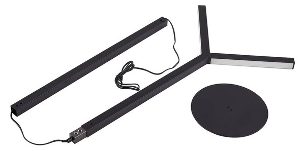 Lampa stojąca LED Ilian Lucande, możliwość ściemniania, czarny, salon / jadalnia, metal, nowoczesny