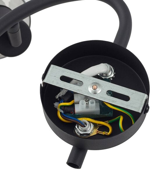 Lampa sufitowa Lindby Netty, szara, 3-punktowa, szkło Netty Lindby, możliwość ściemniania, aluminiowy / szary / cynkowy, salon / jadalnia, szkło, nowoczesny