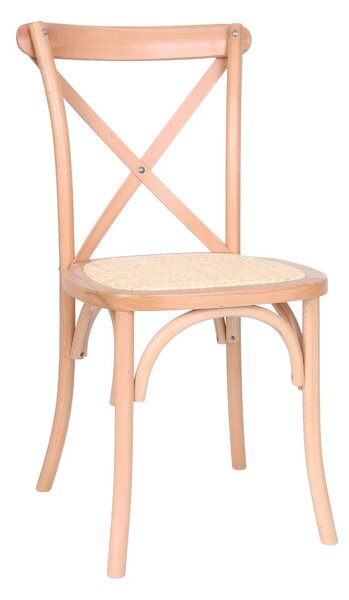 Krzesło drewniane Solido light, rattan, sztaplowany
