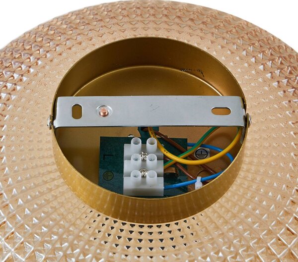 Lampa sufitowa Hildur Lindby, możliwość ściemniania, kremowy / amber, salon / jadalnia, szkło