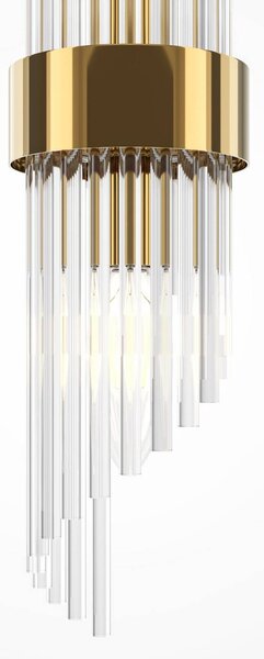 Maytoni Kinkiet designerski Frame, możliwość ściemniania, mosiężny / złoty, salon / jadalnia, szkło, design