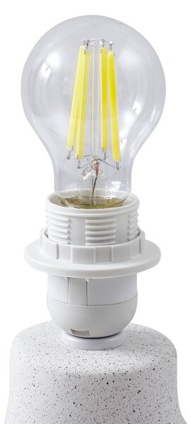 Lampa stołowa Thalassia Lindby, biały / opal, salon / jadalnia, tkanina / materiał / jedwab, skandynawski