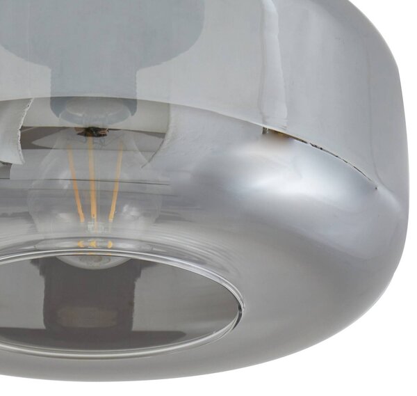 Lampa sufitowa Hildur Lindby, możliwość ściemniania, aluminiowy / szary / cynkowy, salon / jadalnia, szkło