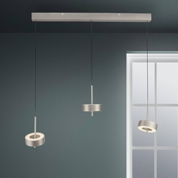 Q-Smart-Home Inteligentna lampa wisząca Q-Rotate, możliwość ściemniania, aluminiowy / szary / cynkowy, salon / jadalnia, aluminium, nowoczesny