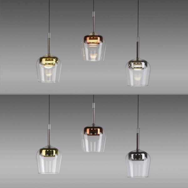 Q-Smart-Home Inteligentna lampa wisząca Q-Kon, możliwość ściemniania, multikolor, salon / jadalnia, szkło, nowoczesny