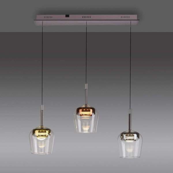 Q-Smart-Home Inteligentna lampa wisząca Q-Kon, możliwość ściemniania, multikolor, salon / jadalnia, szkło, nowoczesny