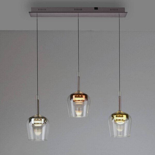 Q-Smart-Home Inteligentna lampa wisząca Q-Kon, możliwość ściemniania, multikolor, salon / jadalnia, szkło, nowoczesny