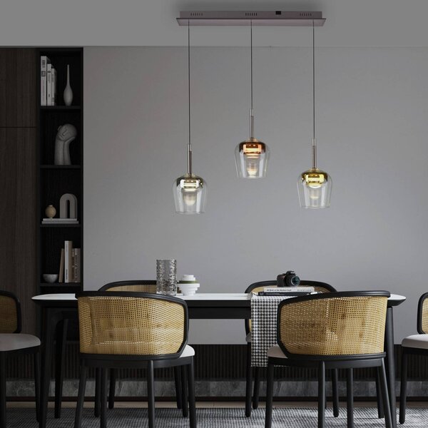 Q-Smart-Home Inteligentna lampa wisząca Q-Kon, możliwość ściemniania, multikolor, salon / jadalnia, szkło, nowoczesny