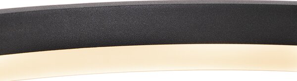 Designerska lampa wisząca czarna 60 cm z LED 3-stopniowy ściemniacz - Anello